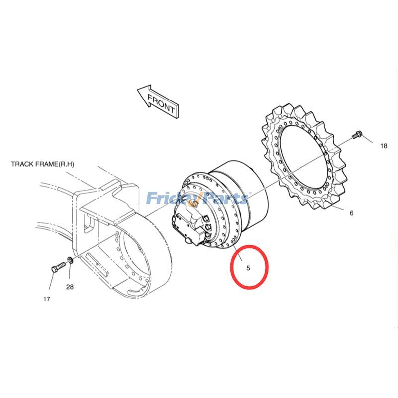 エクスカベーター 旅行用ギアボックス モーター付き 斗山大宇