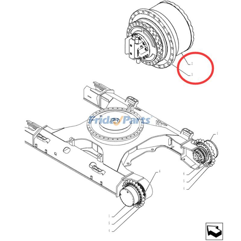 Excavator Travel Gearbox With Motor