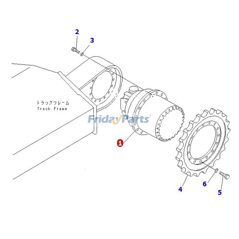Travel Motor Assembly 4D95 for Excavator