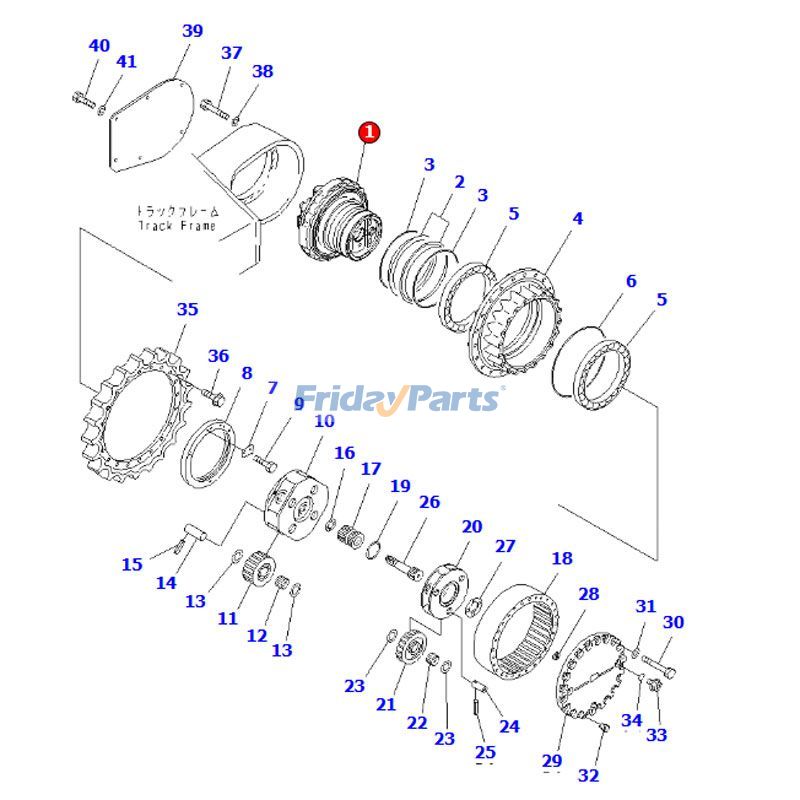 エクスカベーター トラベルモーターアセンブリ