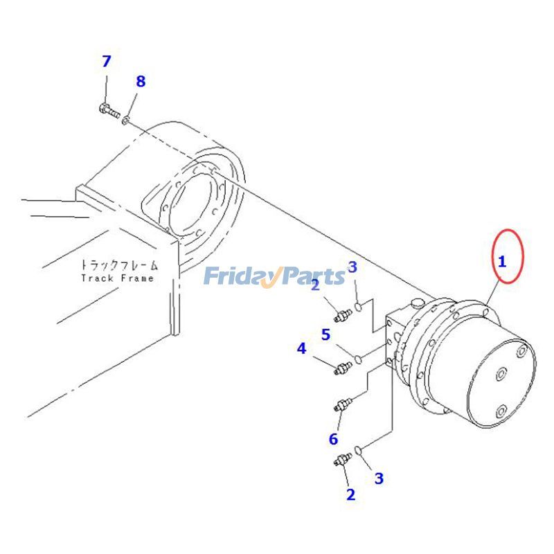 エクスカベーター トラベルモーターアセンブリ