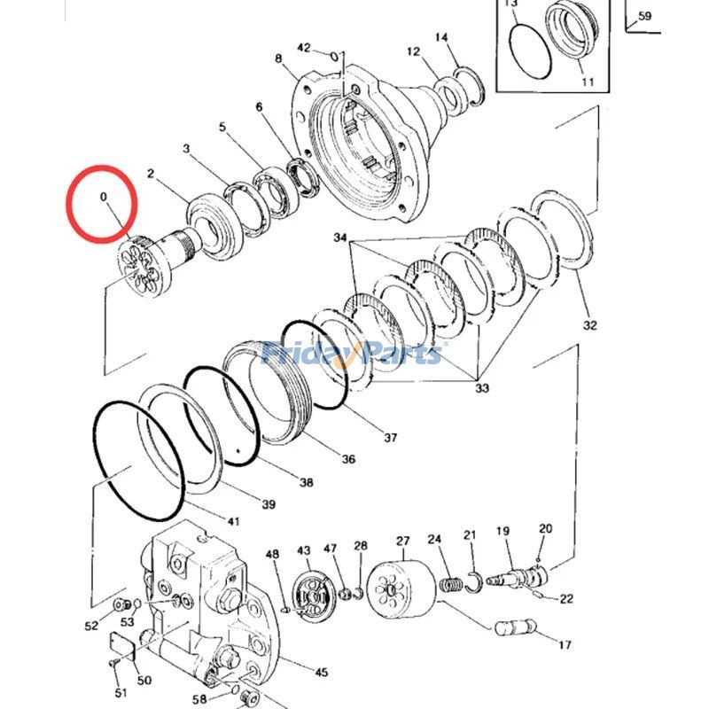 Fahrmotor-Antriebsscheibe 2021884 für Hitachi-Bagger EX100 EX120für Für HITACHI