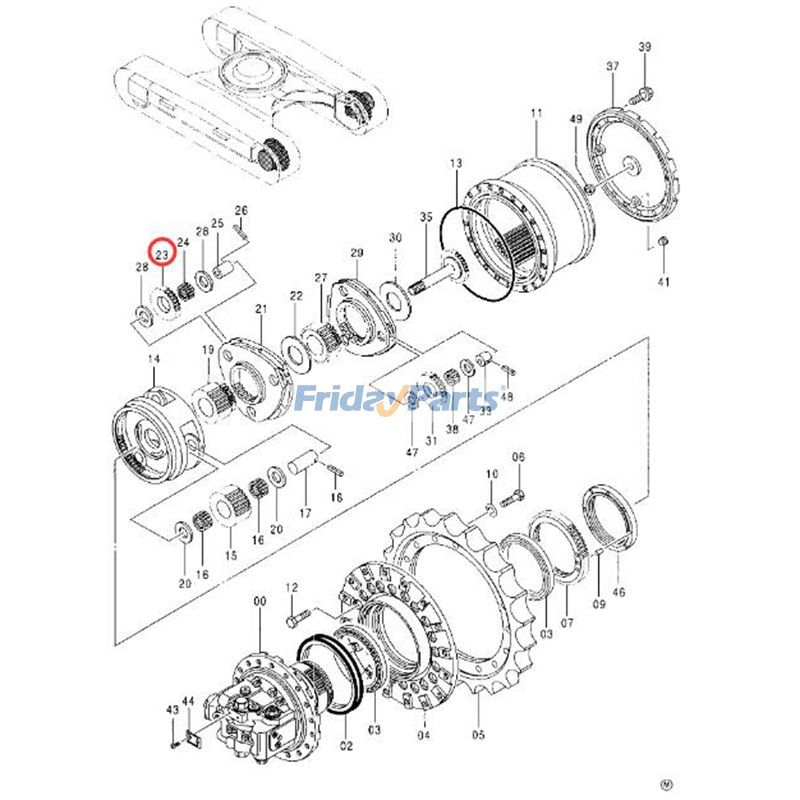 Travel Motor Planet Gear For JOHN DEERE Excavator