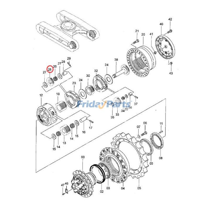 FridayParts Travel Motor Planet Gear
