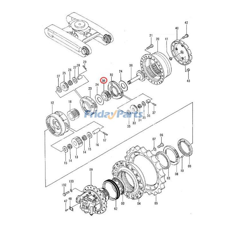 Travel Motor Sun Gear for Excavator