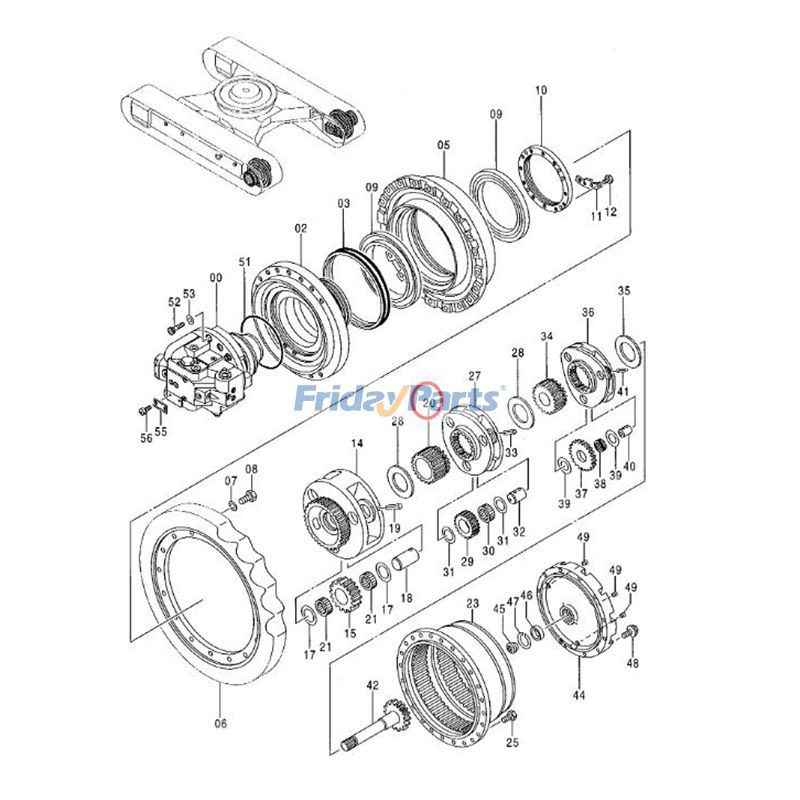 Travel Motor Sun Gear EX200-5Z for Excavator