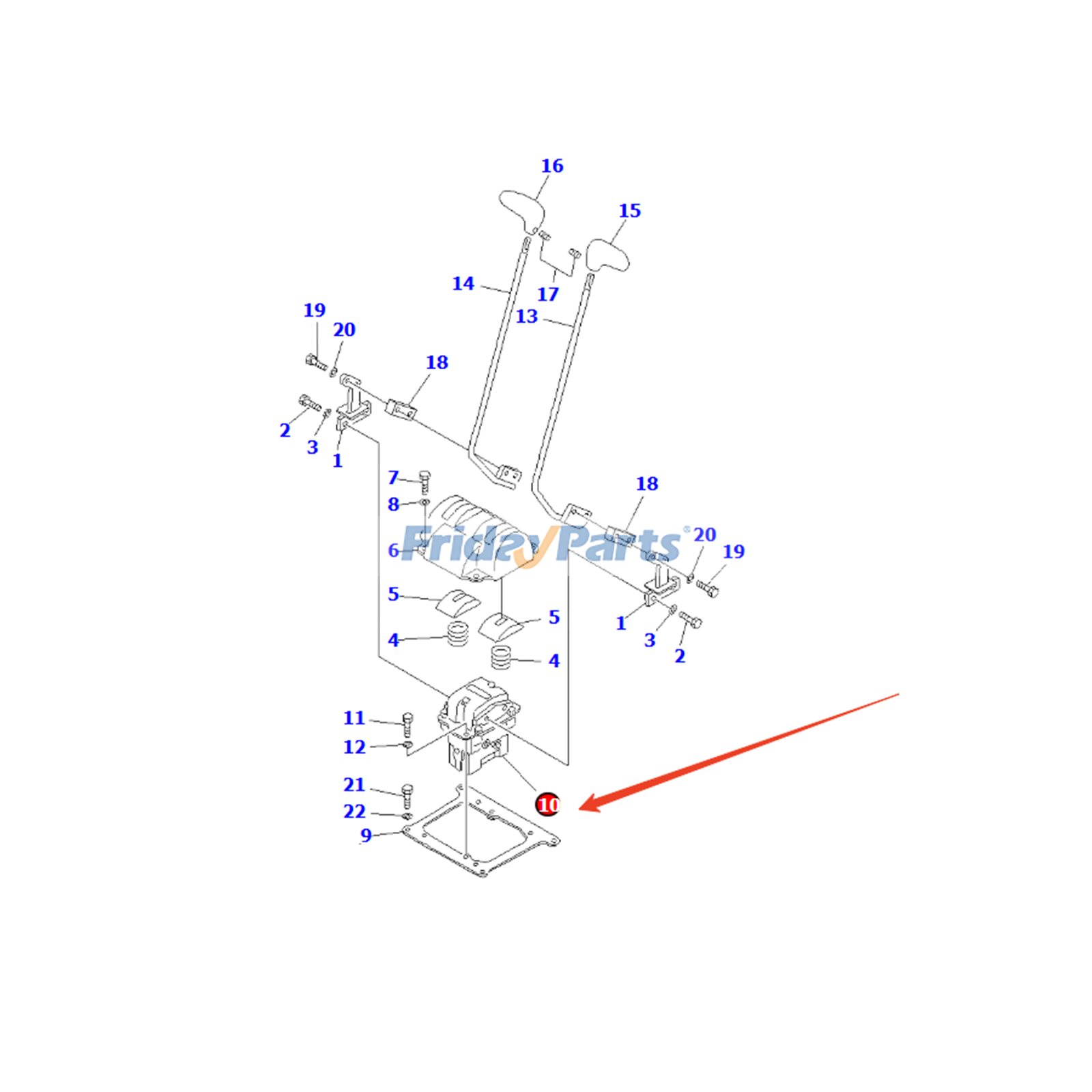 Travel Pilot Valve for Excavator