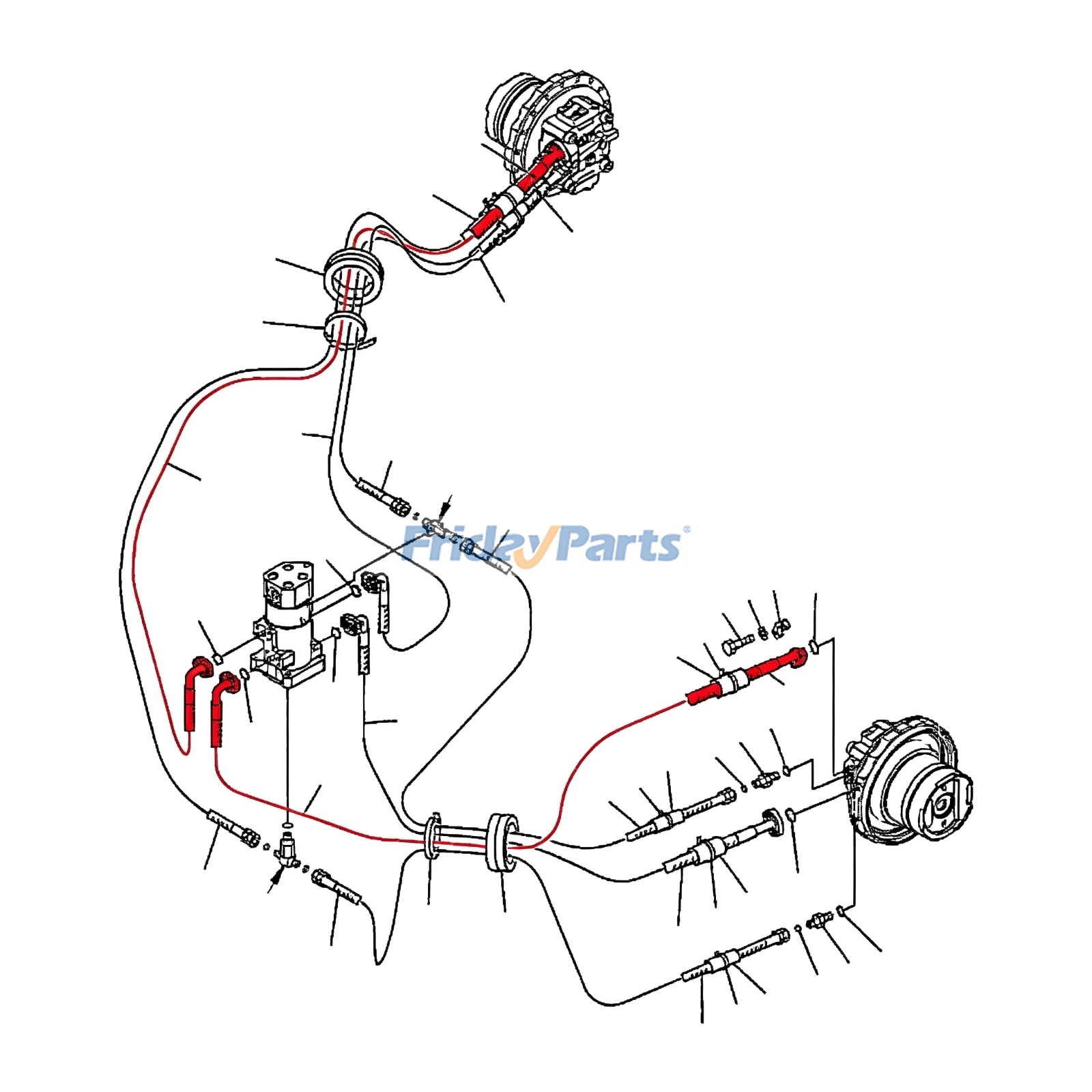 Travel Piping Line Hose for Excavator
