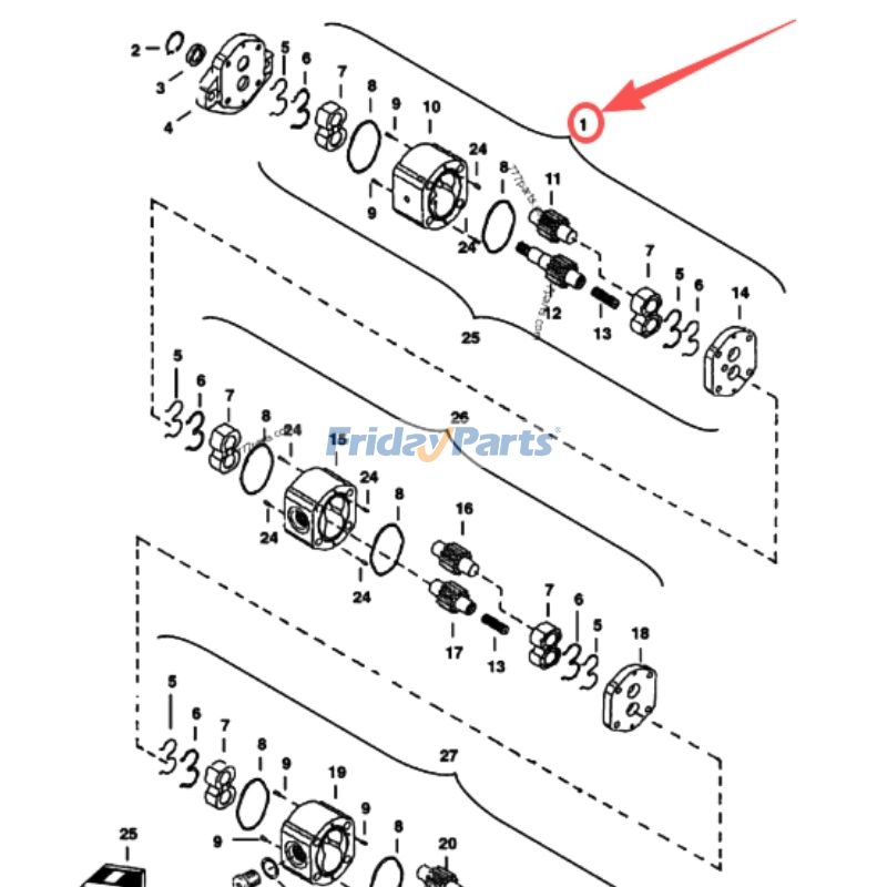 Triple Gear Pump for Excavator