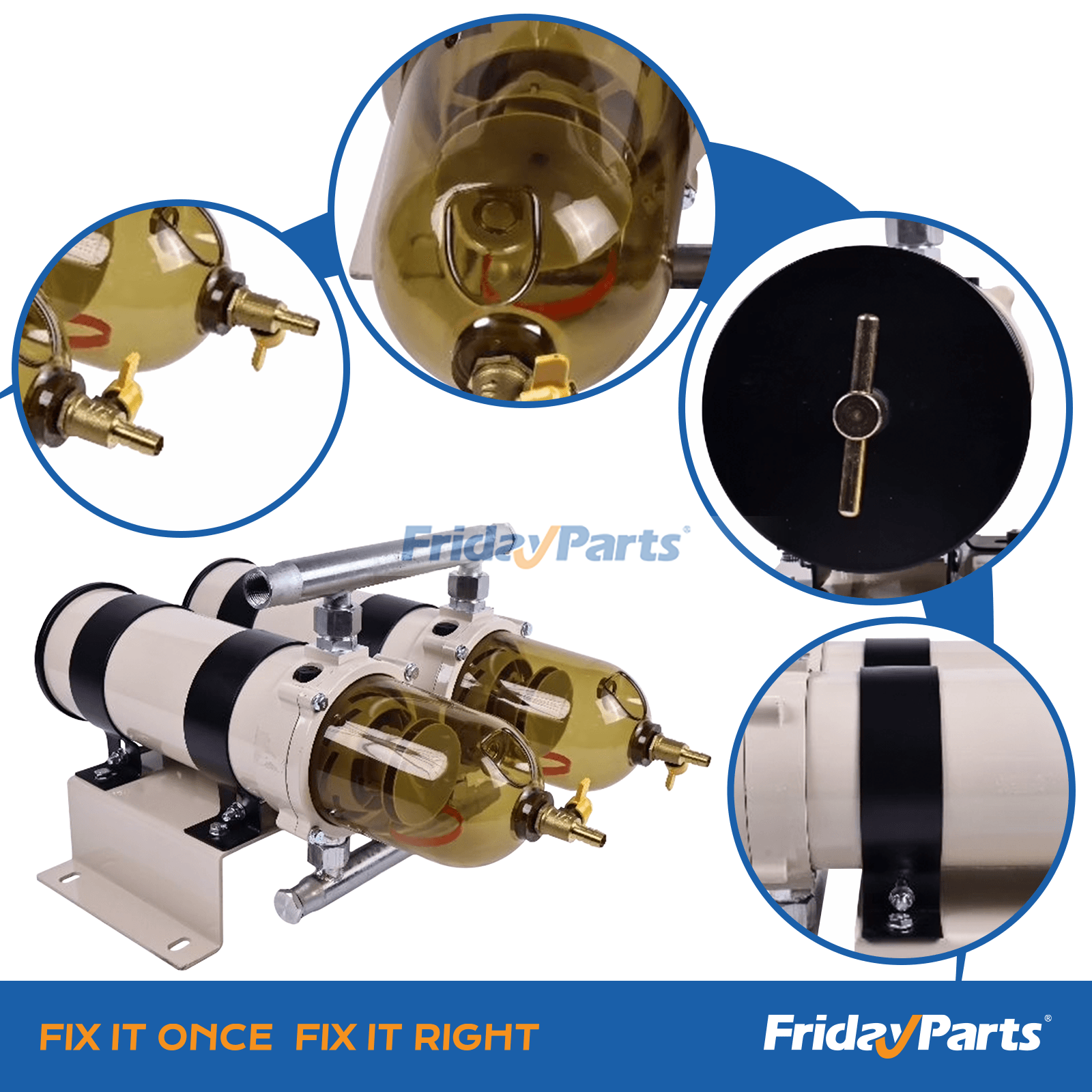  Turbine Series Fuel Filter Water Separator For Parker