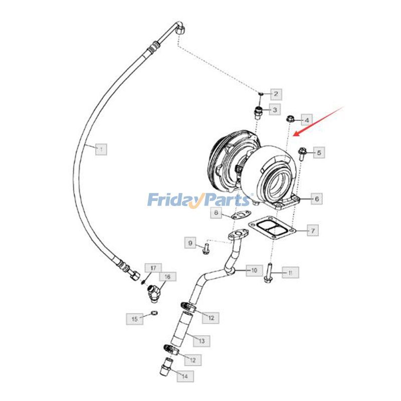 ターボ 179376 ターボチャージャー RE543657、ジョンディアエンジン 6068 6.8L トラクター 6205J 6210J スキッド 640L 648L 748L