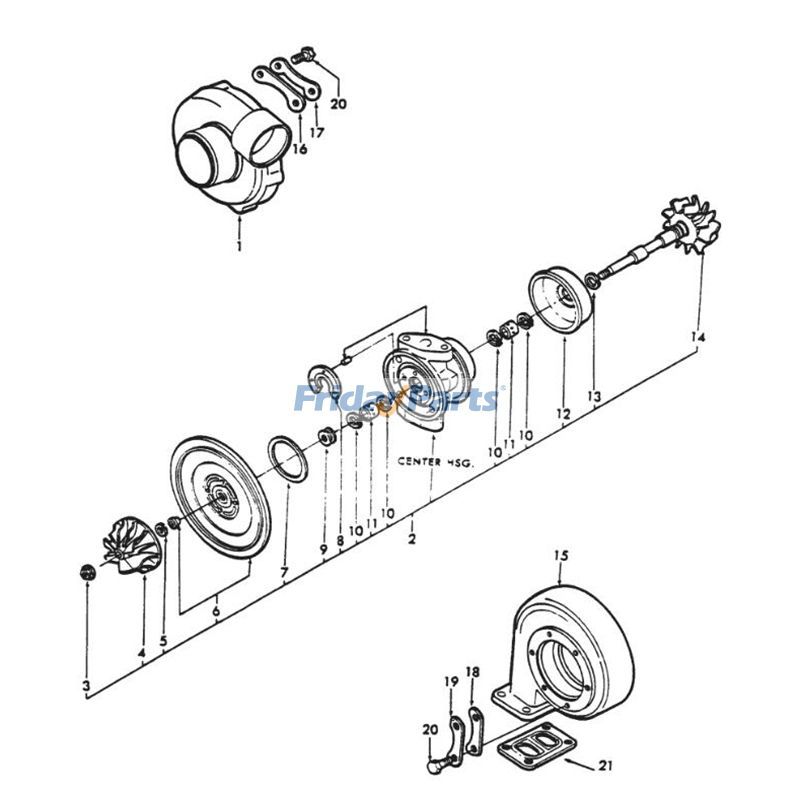 FridayParts Turbo 3LDA259 Turbocharger for Ford New Holland Wheel