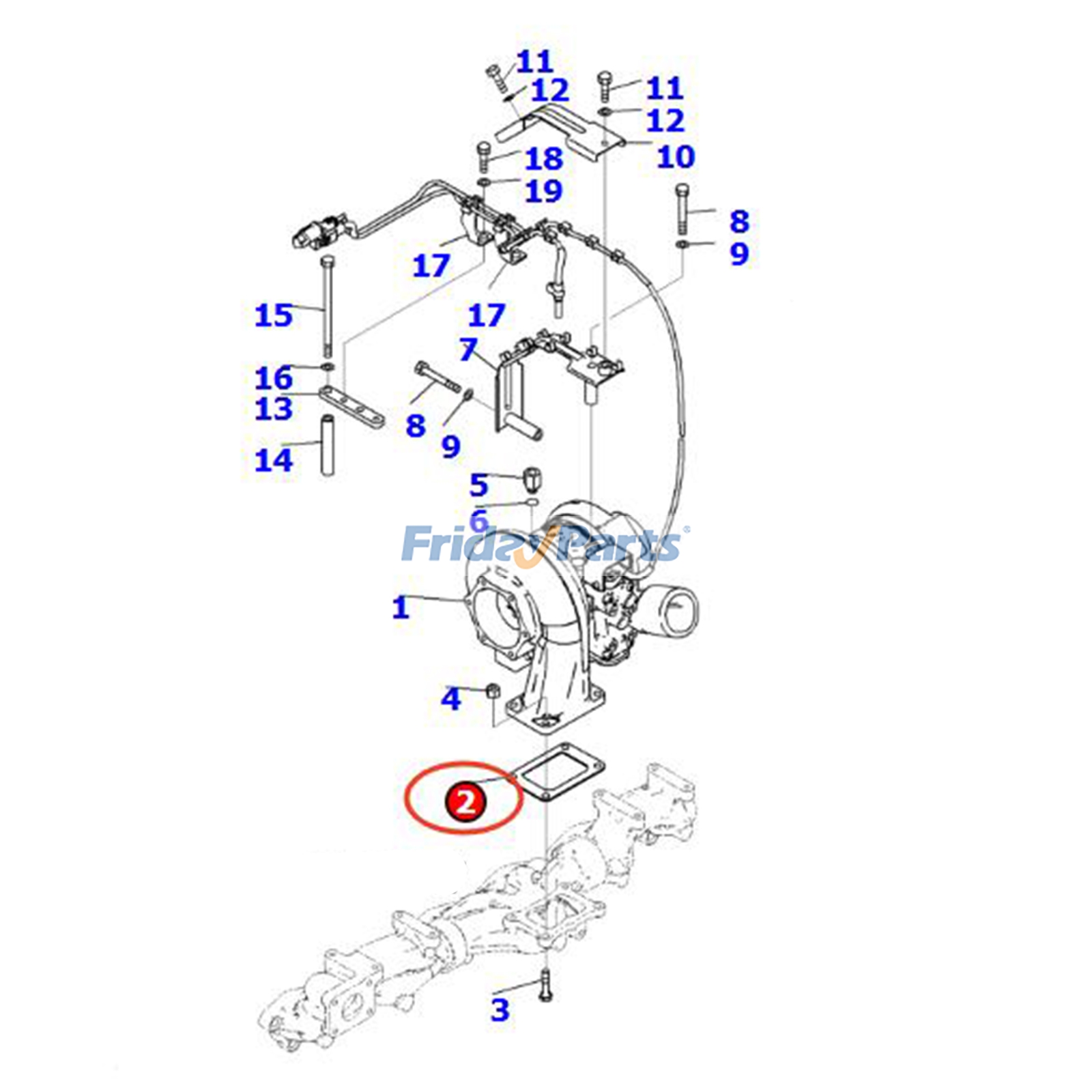 Turbo Gasket for Engine,Excavator,Loader,Off-Road Truck