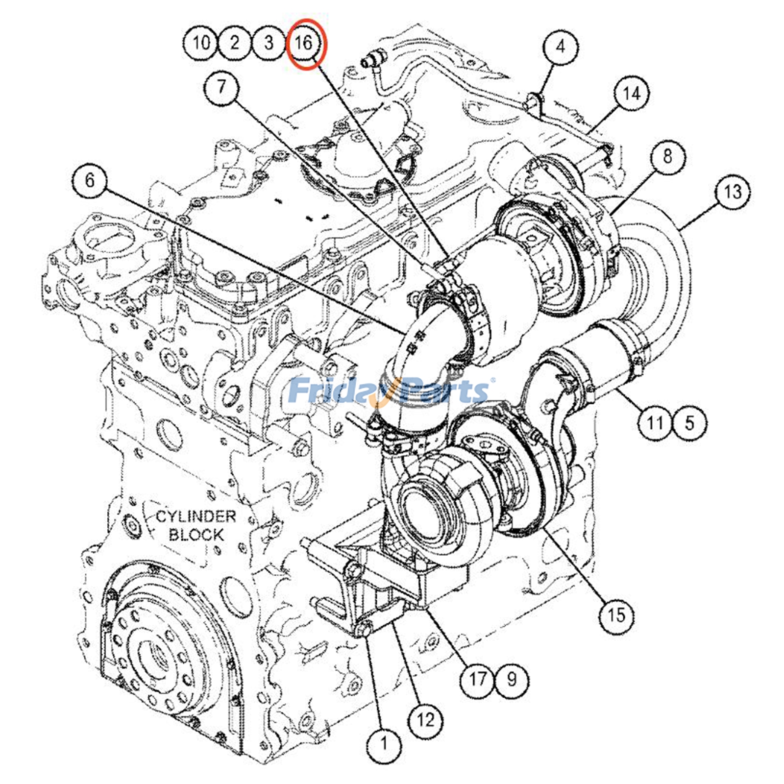 Turbocharger for Engine,Loader,Tractor