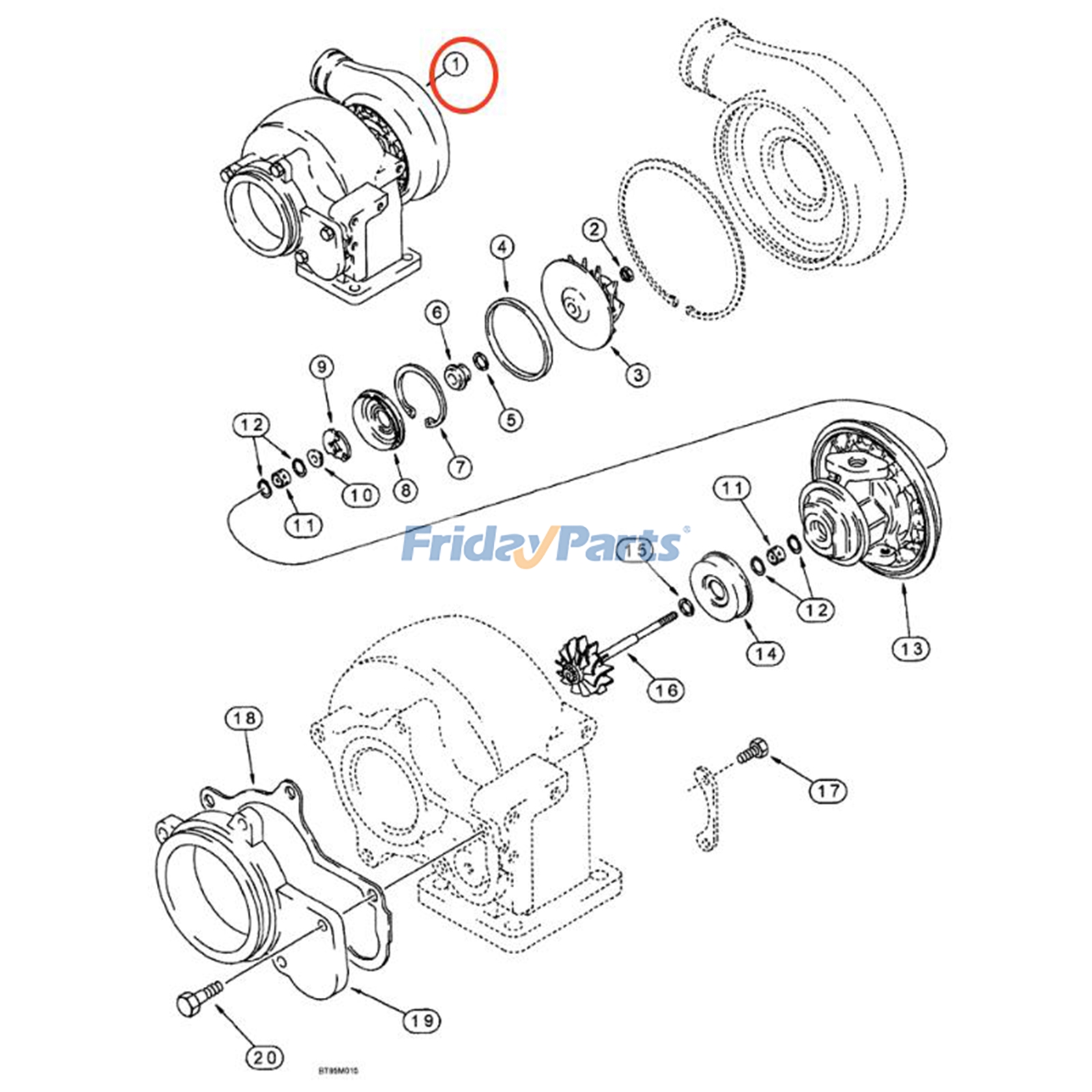 Turbocharger for Harvester,Tractor