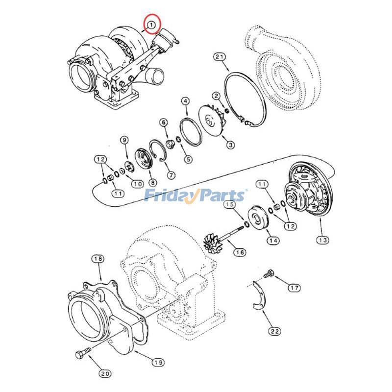 Turbo HX40W Turbocharger J535635 for CASE Engine 6831T Wheel Loader 721B 721C 821B 821C for less