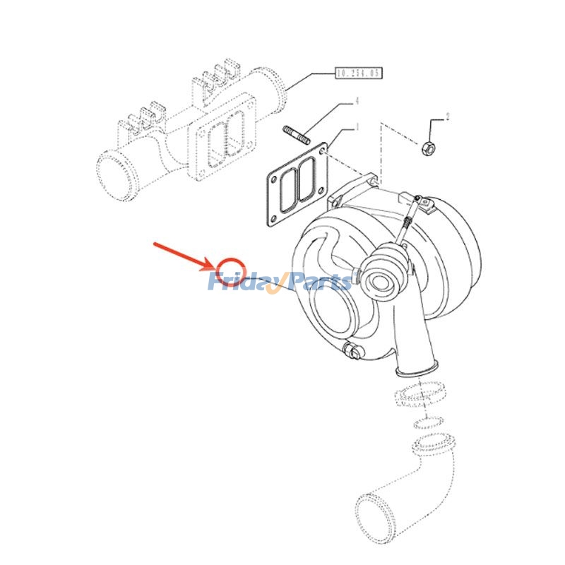 Turbocompresor HX55 504231403 para motor CASE F3AE0684K E910 F3AE0684S E908 Cosechadora 8120 Para CASE