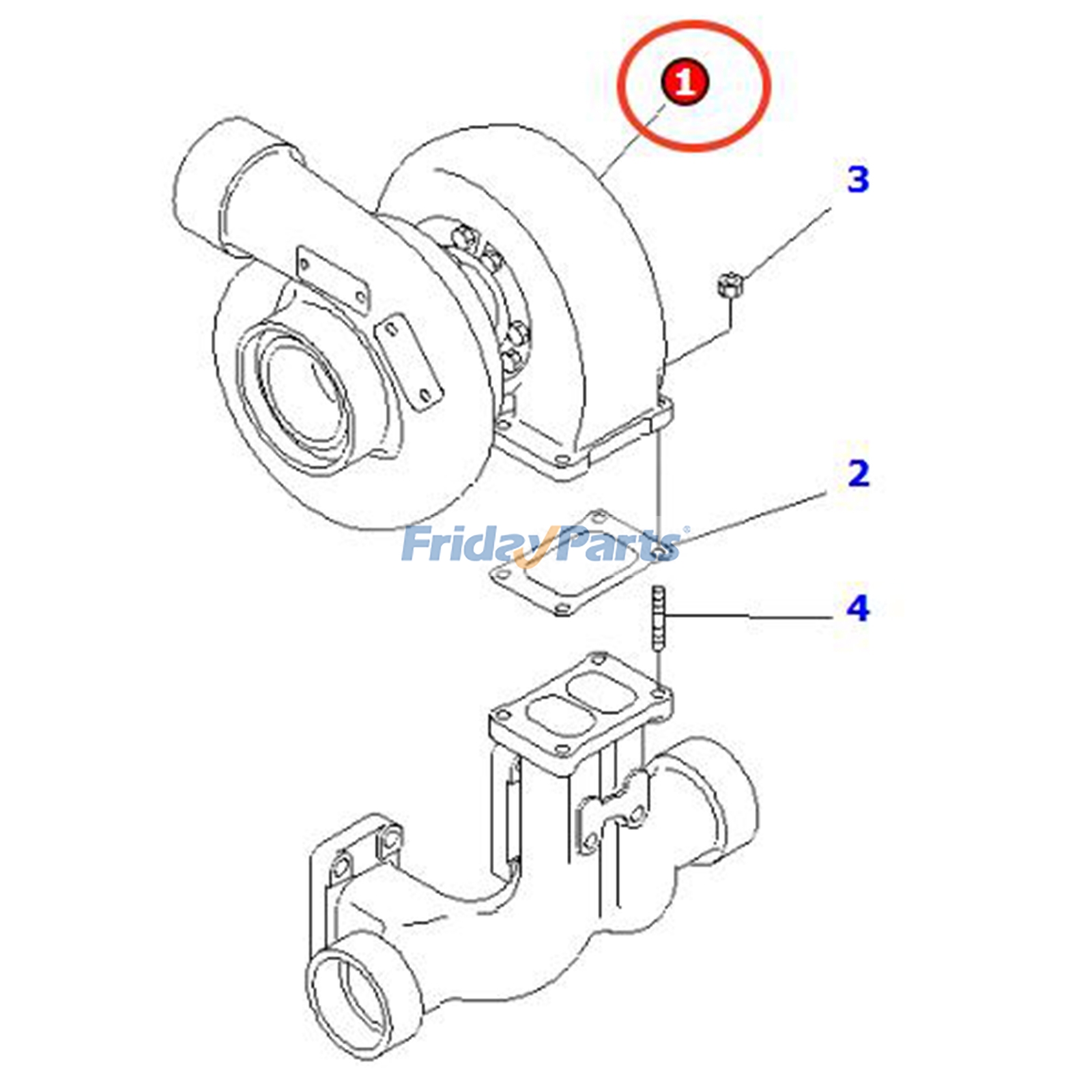 KOMATSU用ターボチャージャー