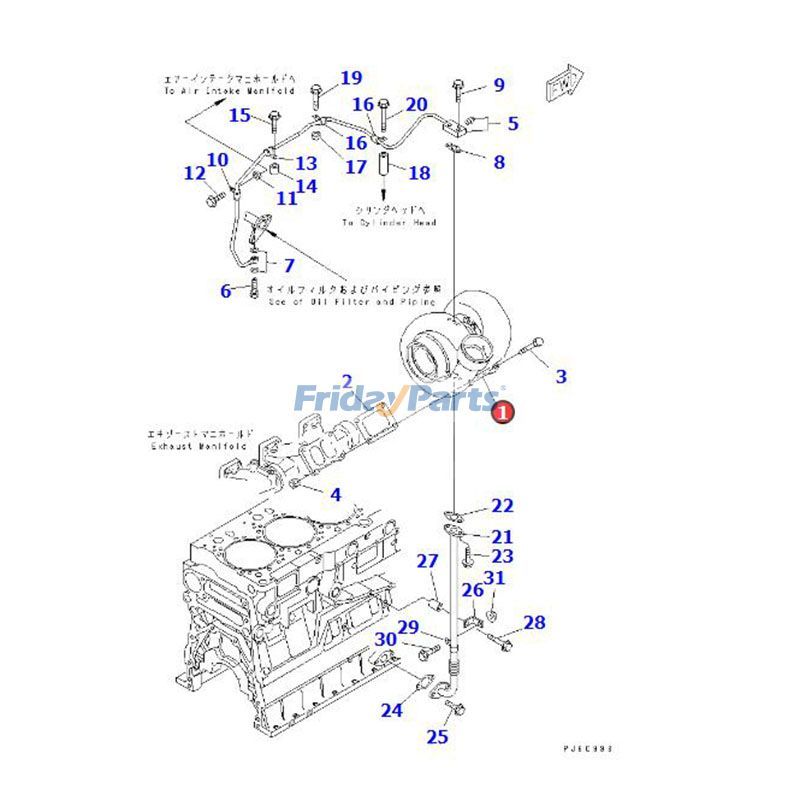 Engine Turbo KTR110L Turbocharger SAA6D140E