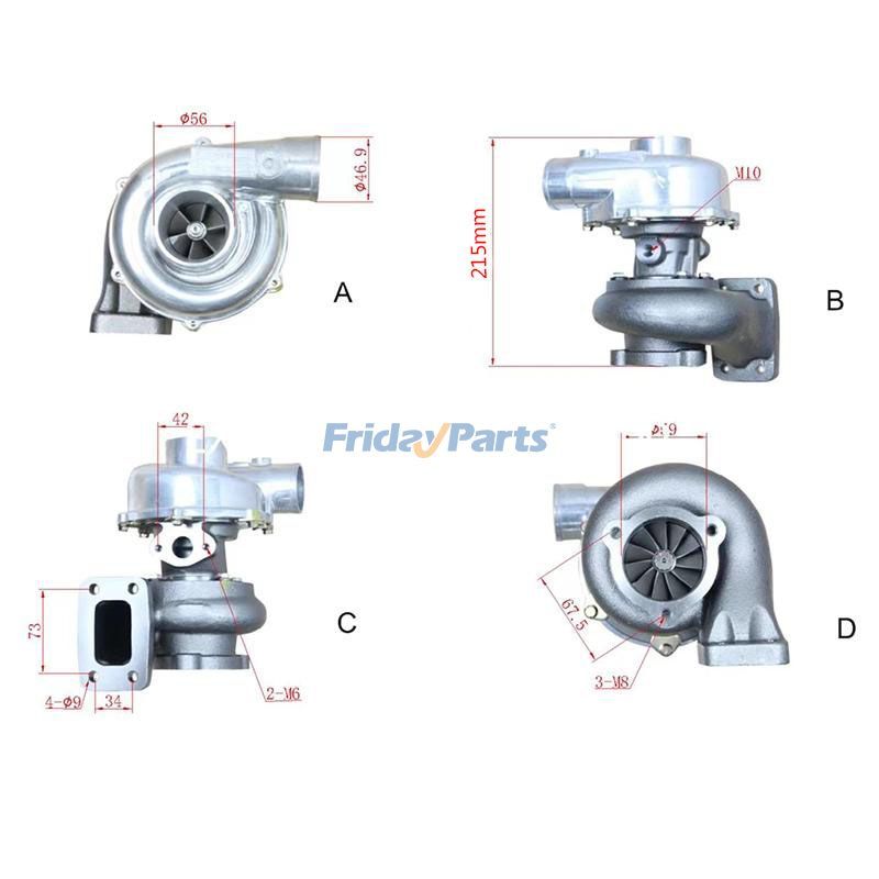 エンジン ヤンマー用ターボRHB6ターボチャージャー