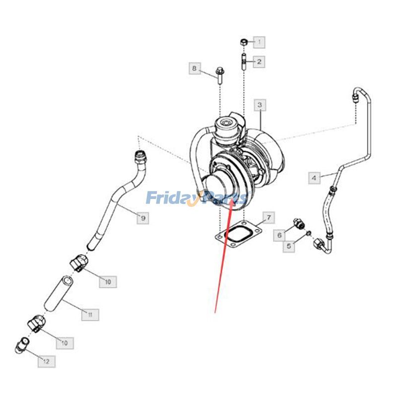 Turbo S1BG036 Turbocharger RE519535 for John Deere Engine 5030H 4024 4045 Loader 325 328 332