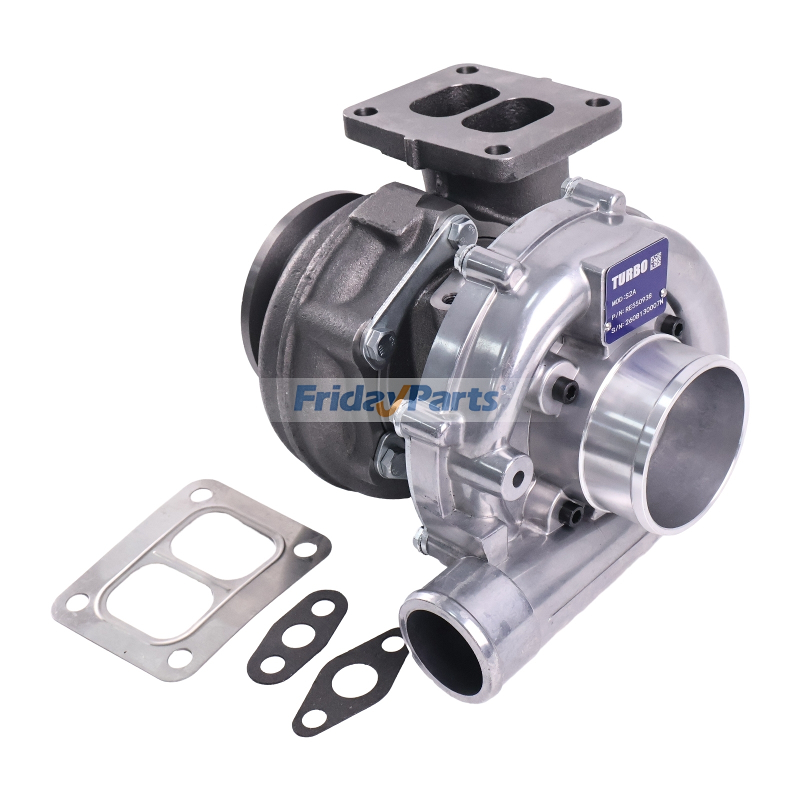 Turbocompresor Turbo S2A RE550938 RE550940 RE528773 para motor John Deere 4045 de FridayParts