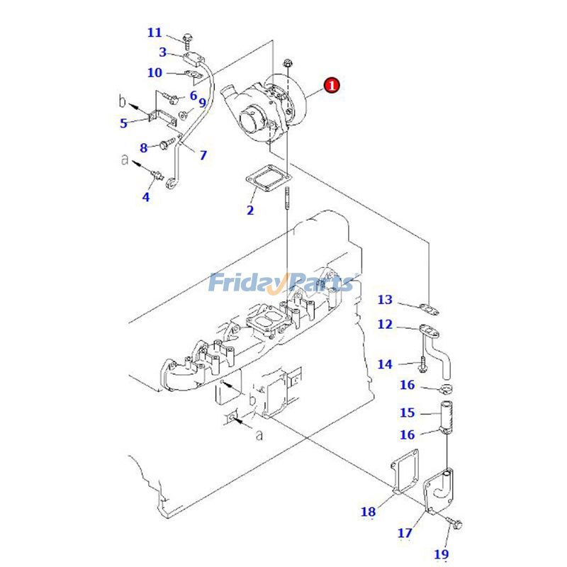 FridayParts Turbo T04E08 Turbocharger