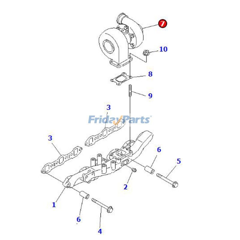  Turbo TA3103 Turbocharger Wheel WA150 For KOMATSU