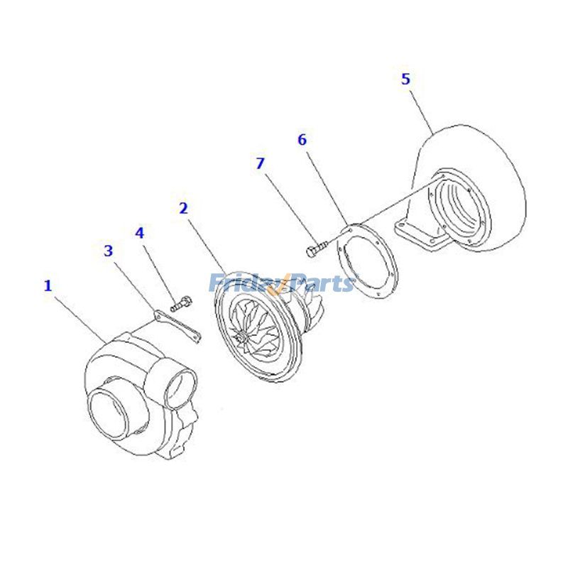  Turbo TA3103 Turbocharger S6D95L For KOMATSU