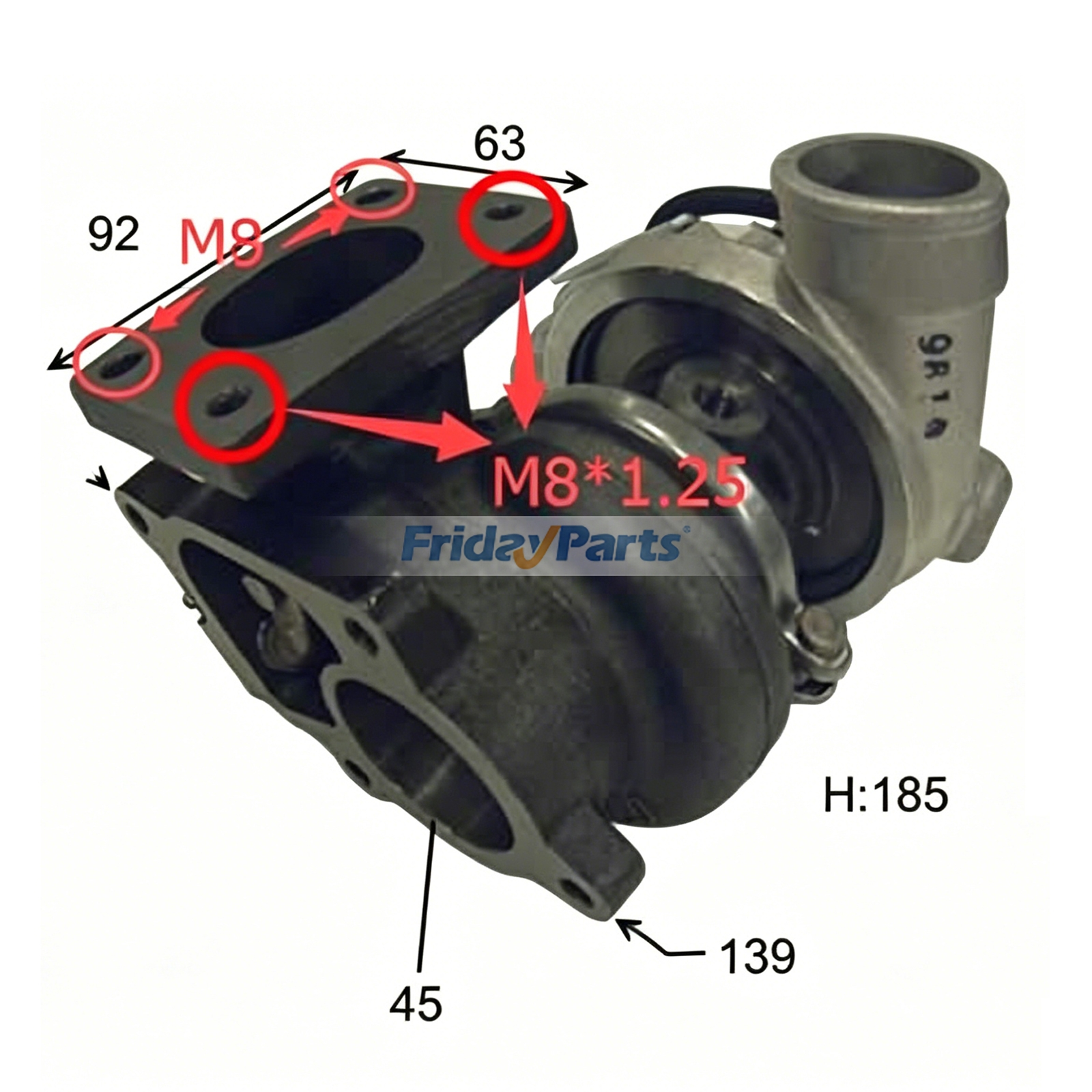 Turbocompresor TD04 49177-03161 para motor Kubota V3300-DI-T V3300TE V3300-T Cargadora Bobcat S250 A300 S220 S300 T250 T300 Para BOBCAT
