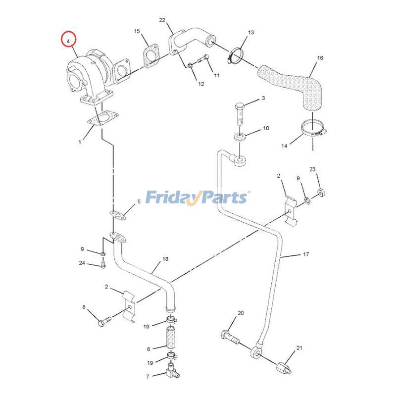 Turbo TD04HL Turboladersäule CATbei FridayParts kaufen