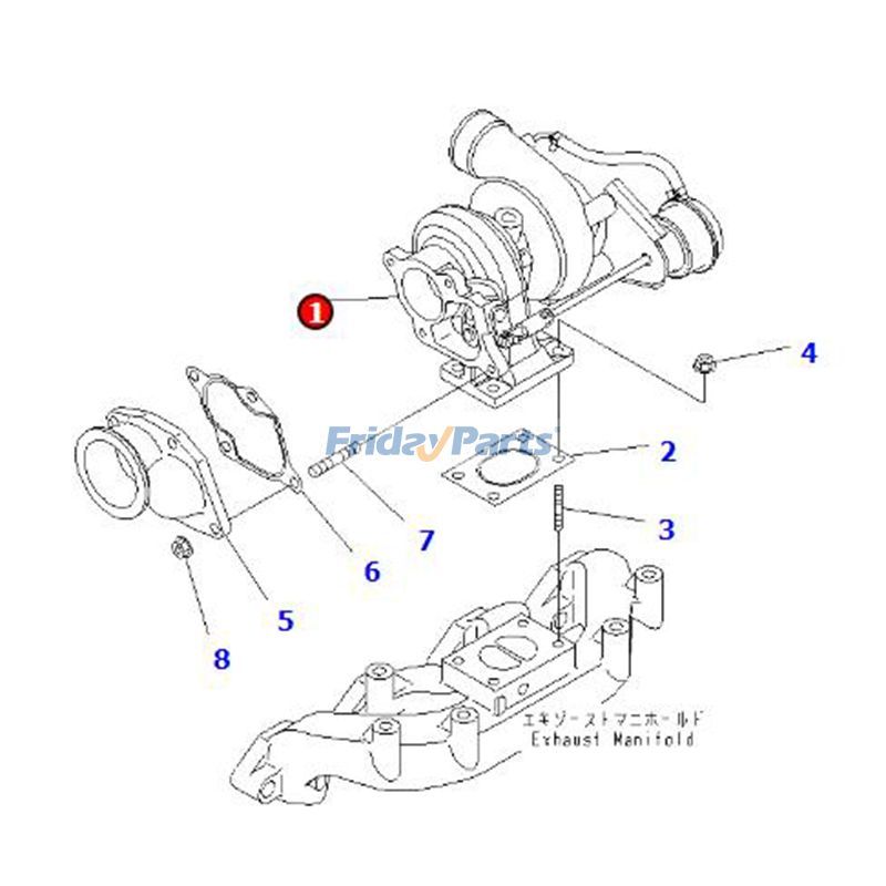  Turbo TD04L Turbocharger Komatsu Wheel For KOMATSU