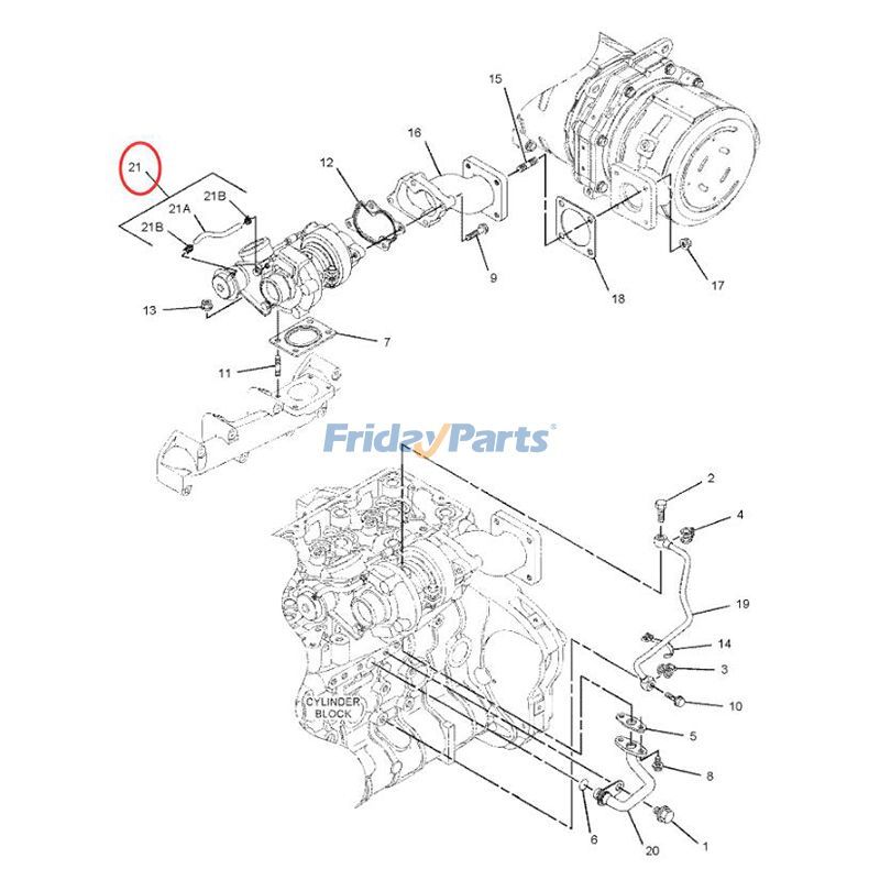 Turbocompresseur pour Moteur Pour CAT