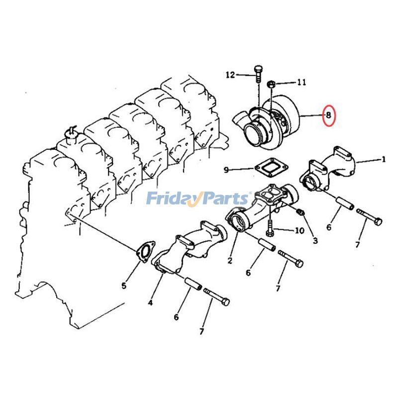 FridayParts Turbo TV7705 Turbocharger
