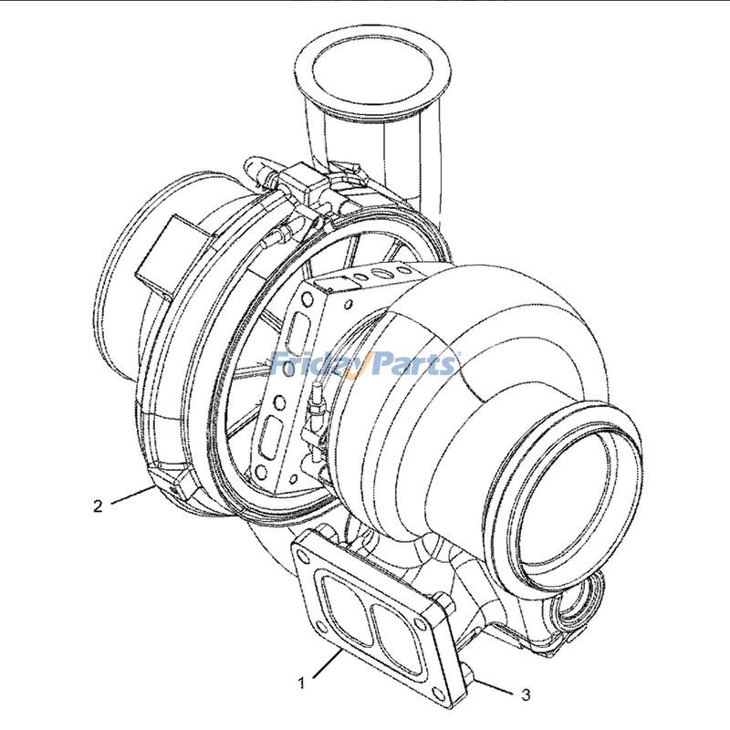 Turbocompressor 417-7921 para motor de escavadeira Caterpillar CAT 374F L C15