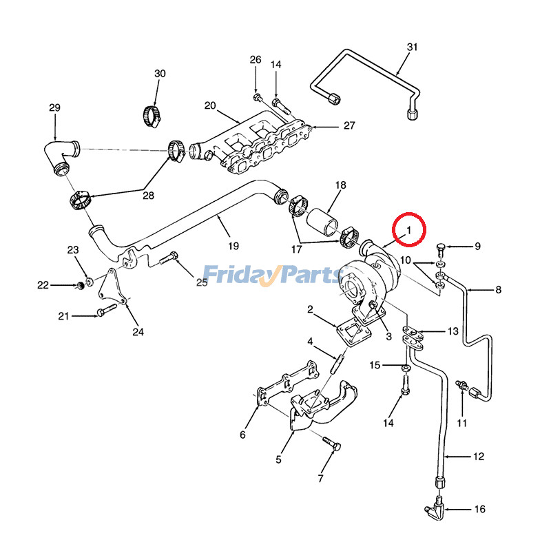 FridayParts Turbocharger New Holland