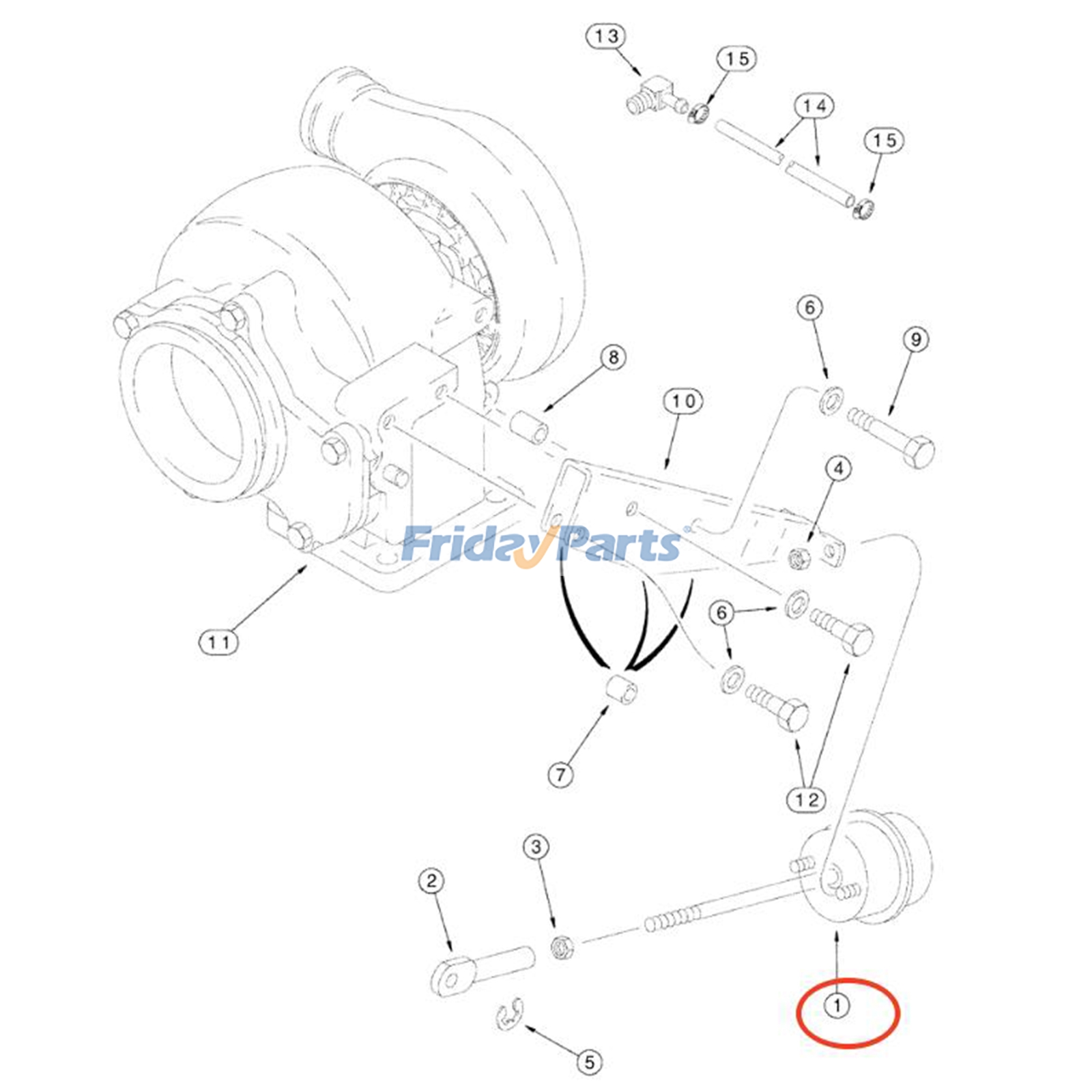 Turbocharger Actuator for Excavator,Harvester,Loader,Tractor