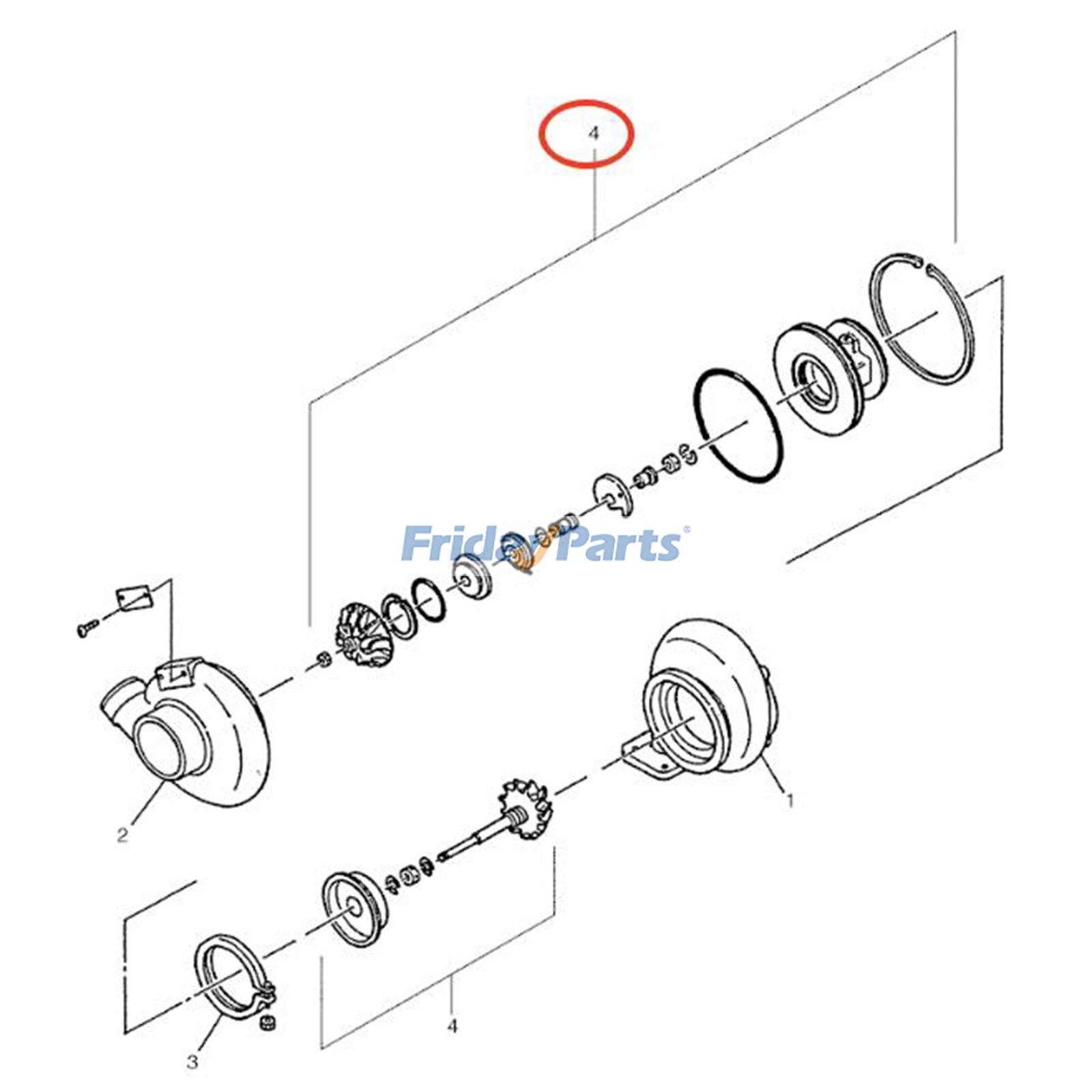 Cartucho de turbocompresor VI8970114770 para excavadora New Holland EH130 E130 Para New Holland