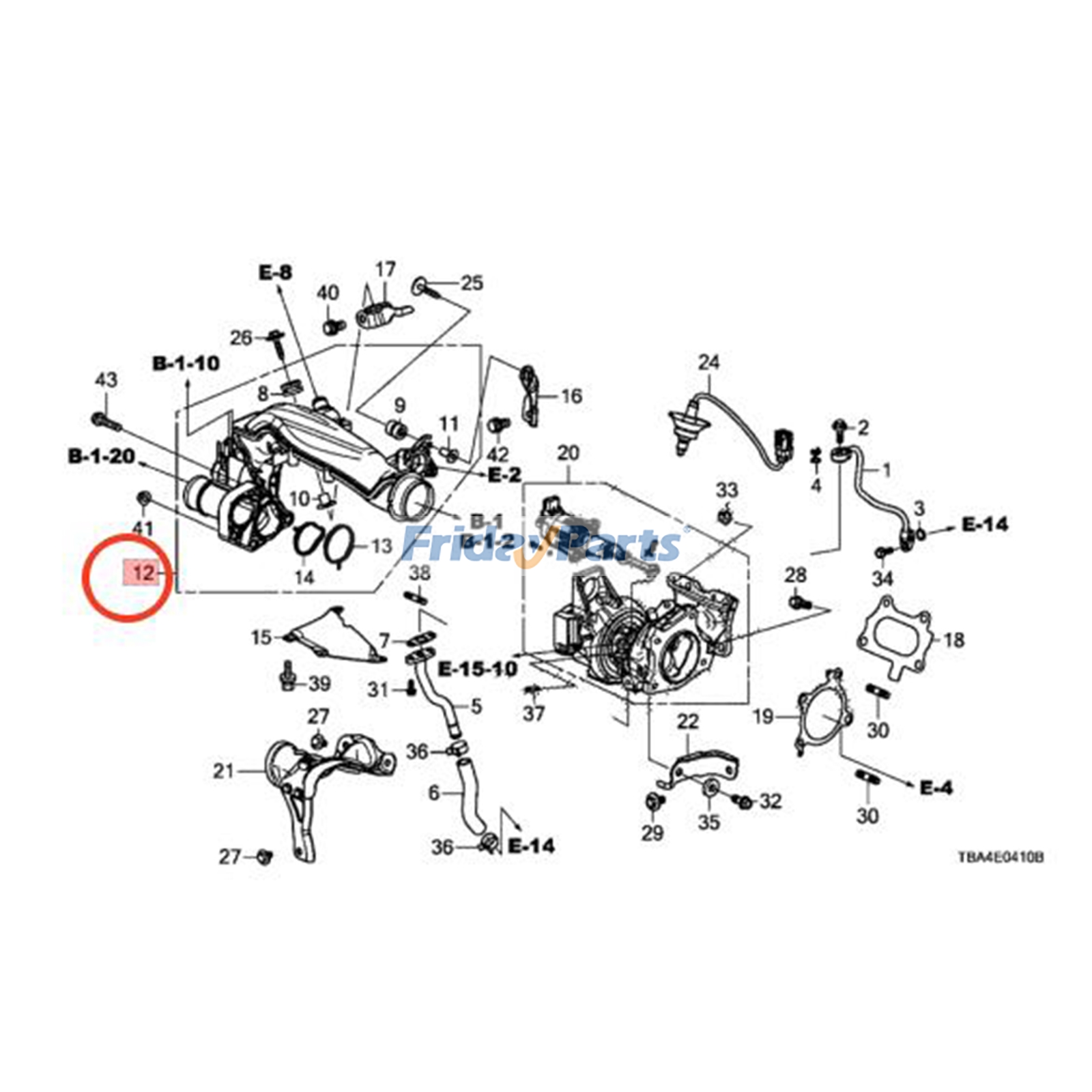 Turbocharger Charge Air Pipe Joint 17270-5AA-H00 17270-5AA-A00 for Honda Civic 2016-2021 for less
