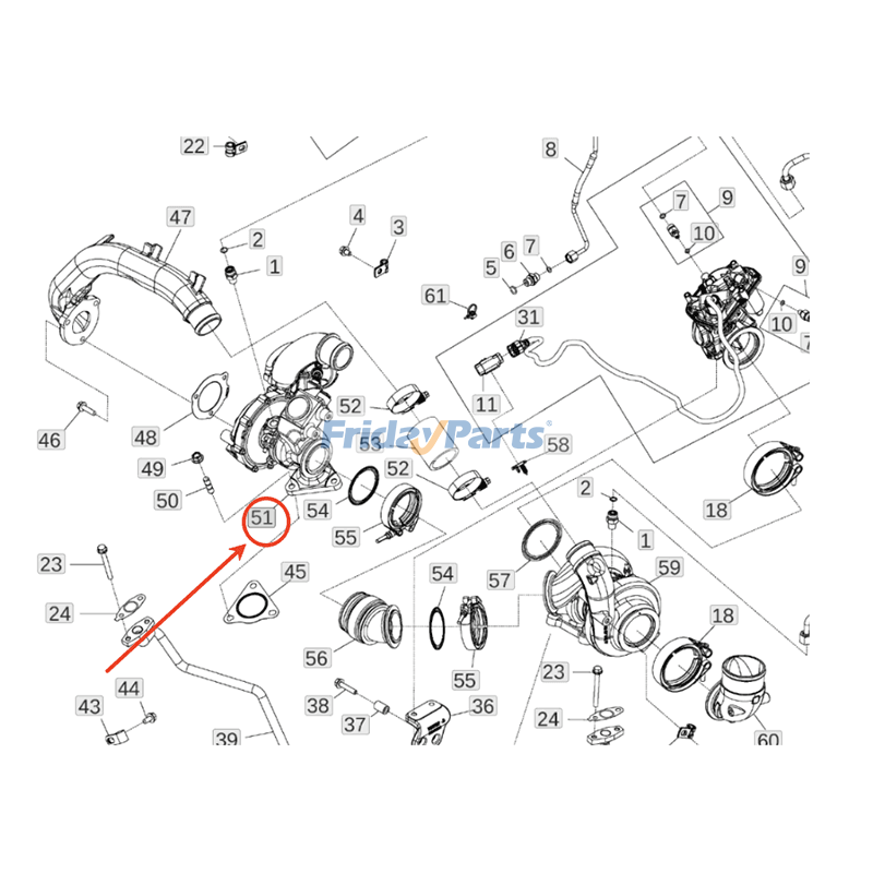 Turbocompresseurpour Moteur,Chargeur,Tracteur,Autres Équipements Agricoles