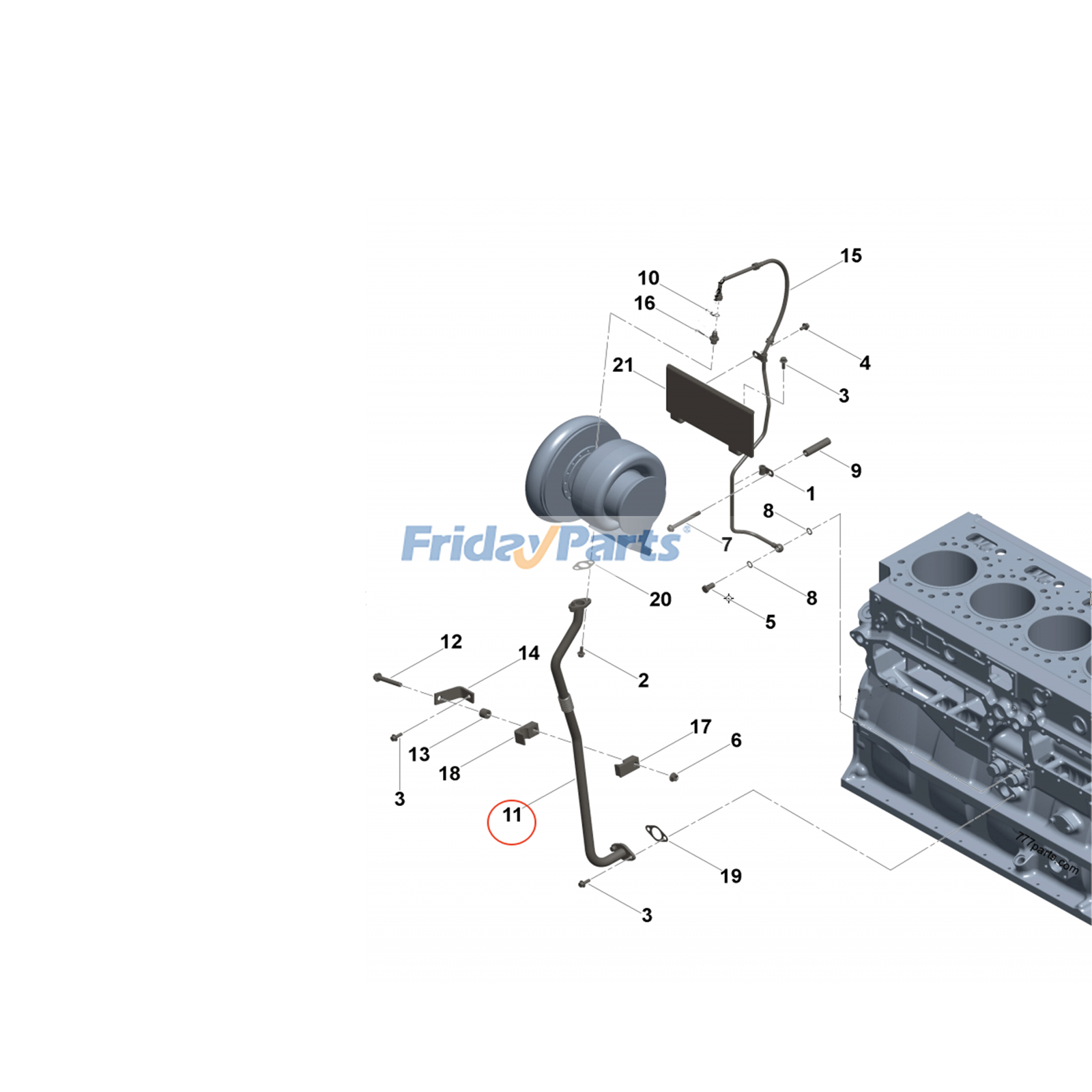Oil Drain Tube for Engine,Excavator