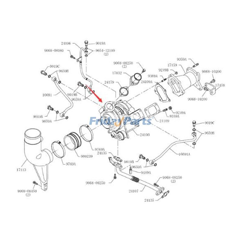Turbo GT3271LS Turbocharger 764247-0001 S1760-E0200 for Hino Engine JO8E Kobelco Excavator SK350-8 SK330-8 SK370-8 for less