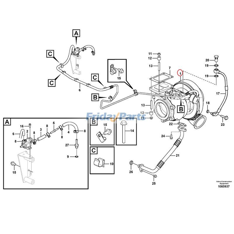 Excavator,Loader Turbocharger VOE17352322