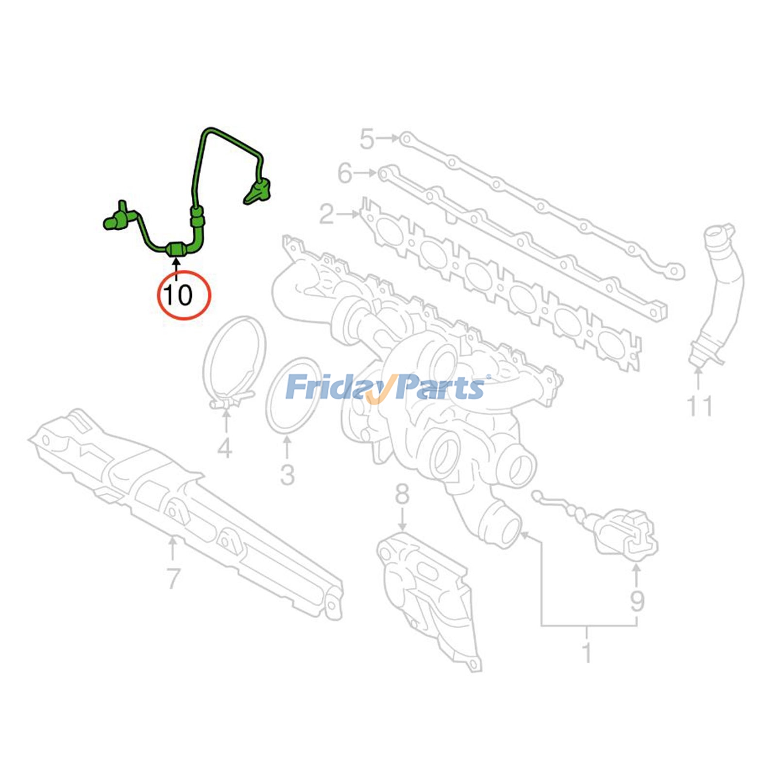 Tubo de alimentación de aceite del turbocompresor 11-42-7-643-175 para BMW 340i, 440i, 540i, 640i, M240i, X3 y X4 (2016-2021) Para BMW