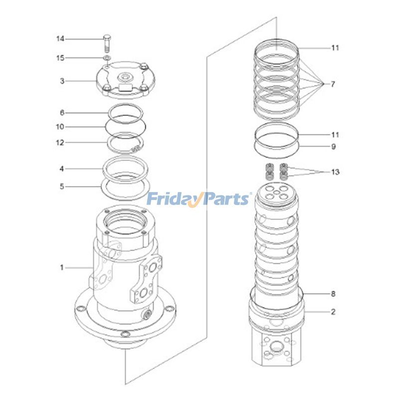 エクスカベーター 旋回ジョイント HX220 HX300 R380LC-9
