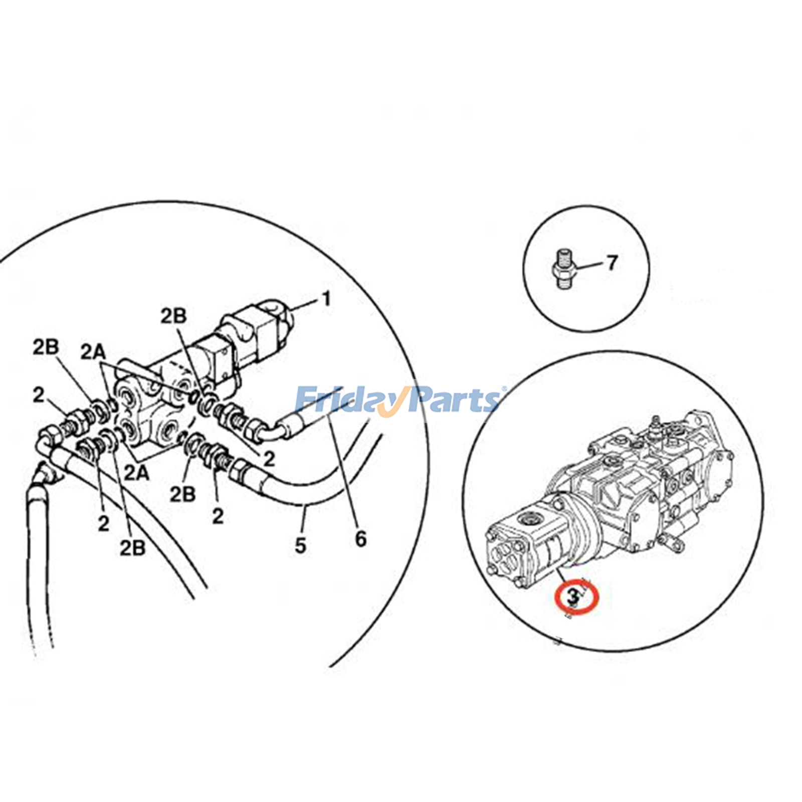 Twin Hydraulic Pump for Telehandler
