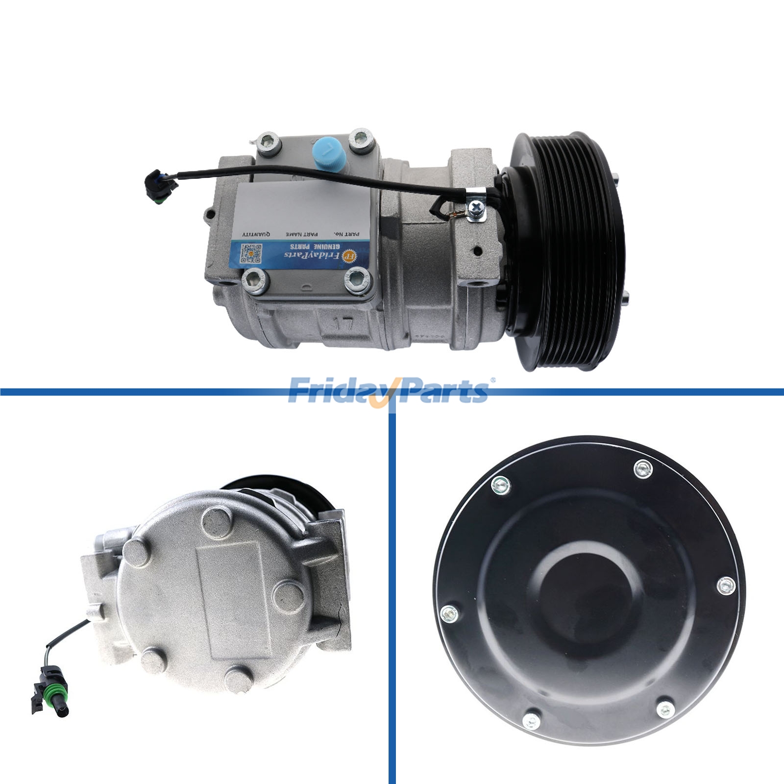 Compresor de aire acondicionado 10PA17C SE501819 para John Deere 844J 764 624H 844K 624J 624KR 444JR 1400 444H 444J 444K 524K 644H 644J 544H 544J 544K Para JOHN DEERE