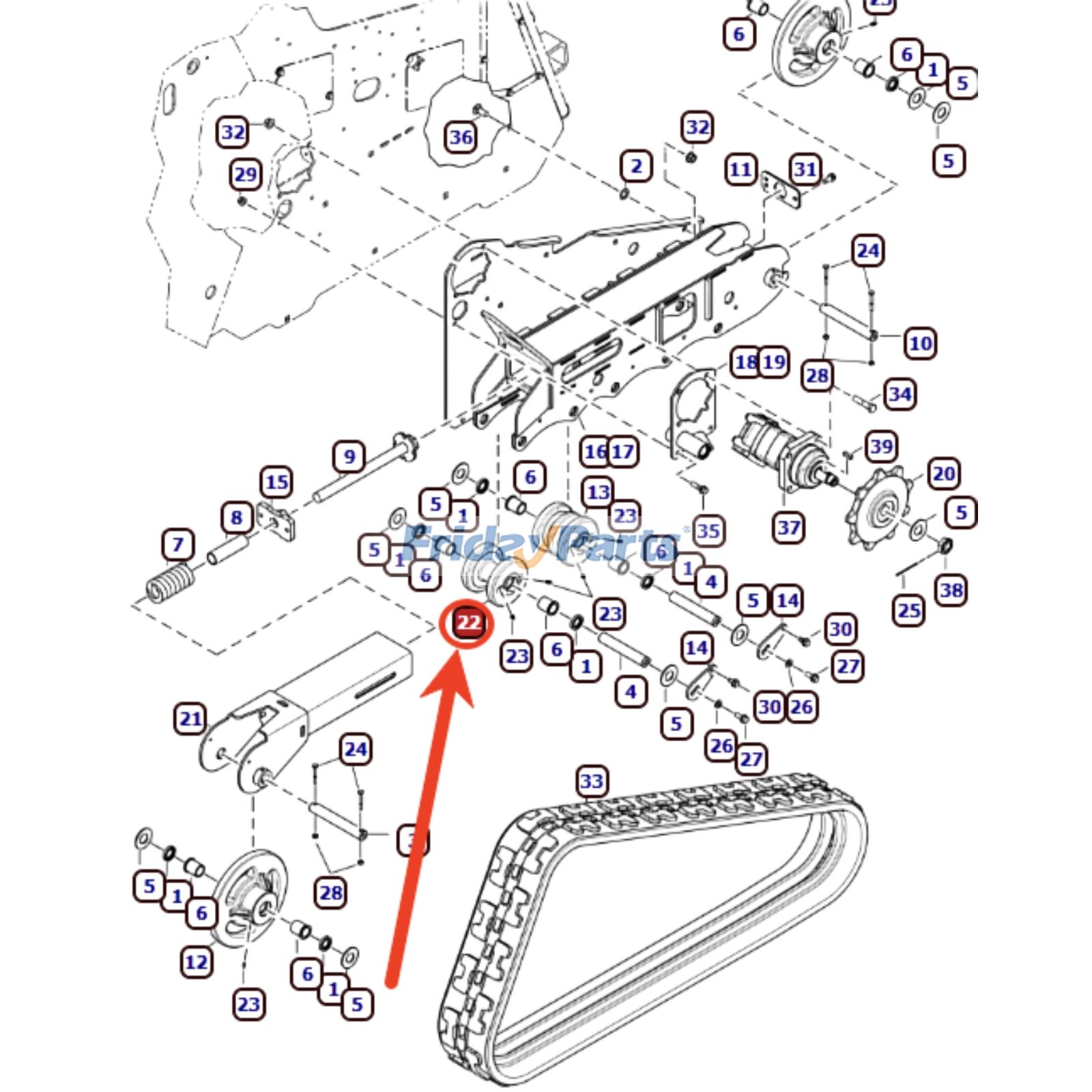 ローダー アンダーキャリッジボトムローラー