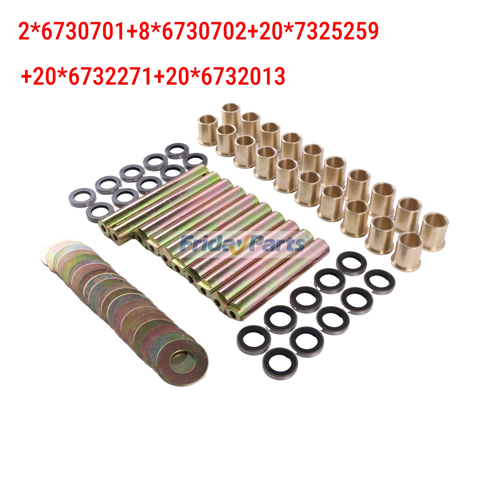 Kit de réparation de bagues et de joints de train de roulement pour Bobcat 418 E08 E10 E10Z MT50 MT52 MT55 MT85pourPour BOBCAT