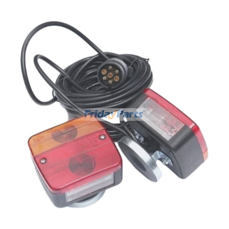 Universelles 12-V-Anhänger-Rückleuchten-Set mit magnetischer Rück- und Bremsleuchte und 7-poligem Stecker